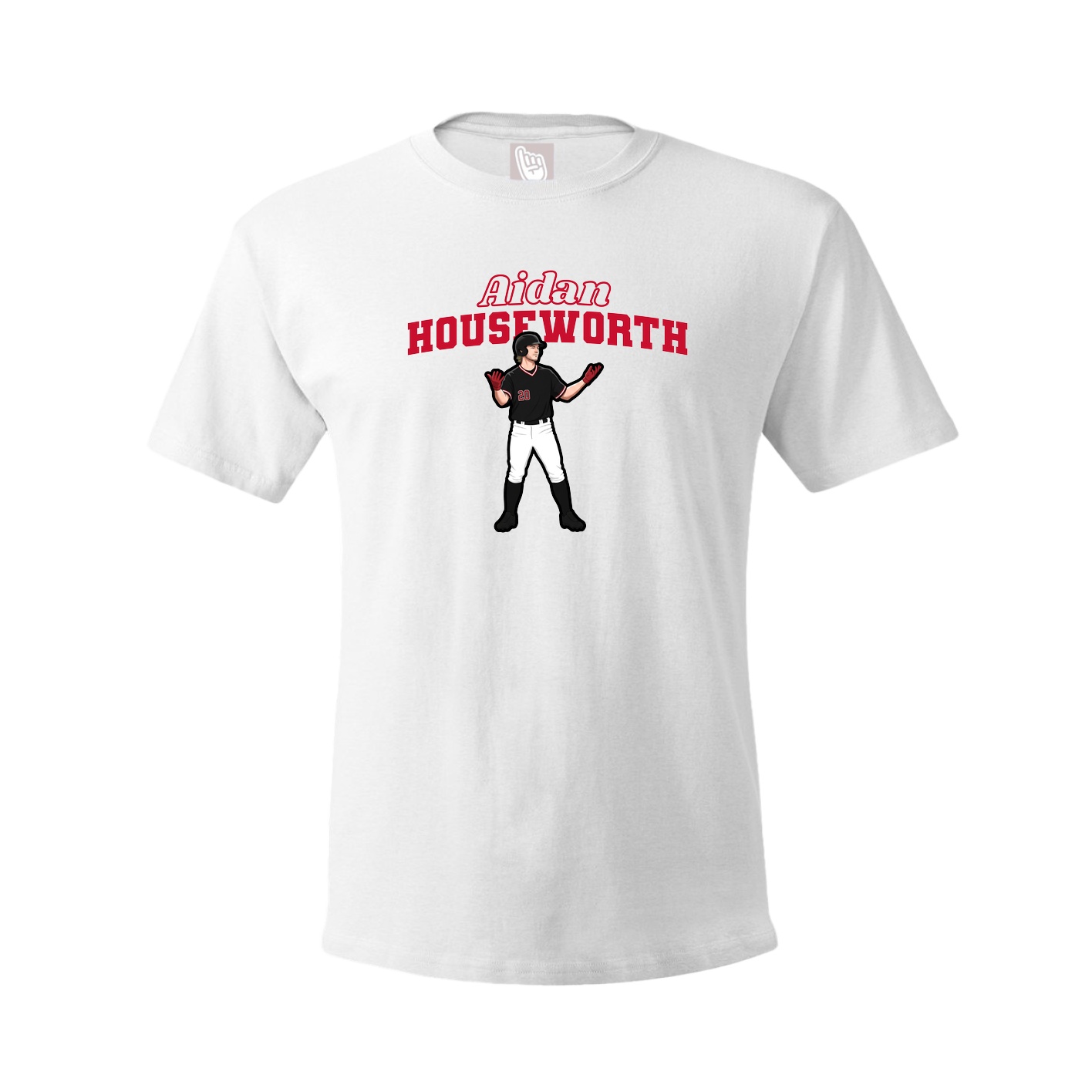 Youth Tee — Name Arch in White
