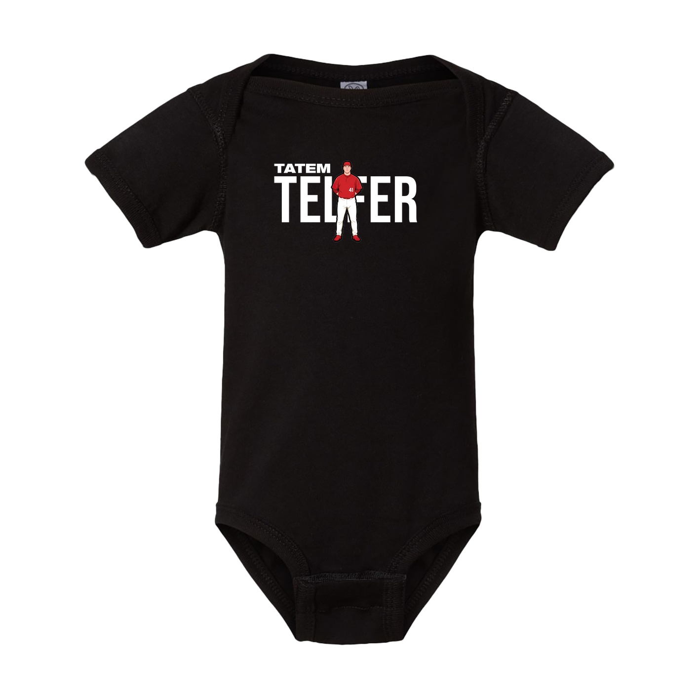 Baby Onesie — Player Name in Black