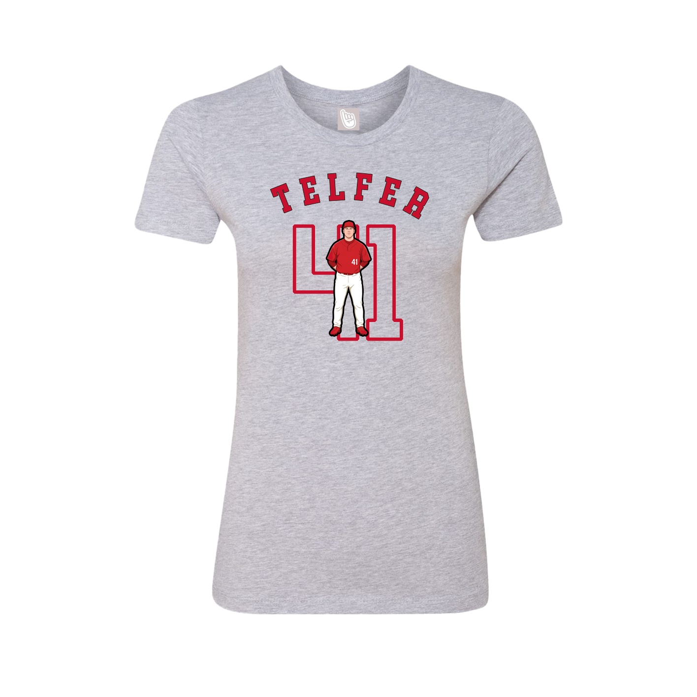 Fitted Women's Tee — Shirsey Arch in Grey