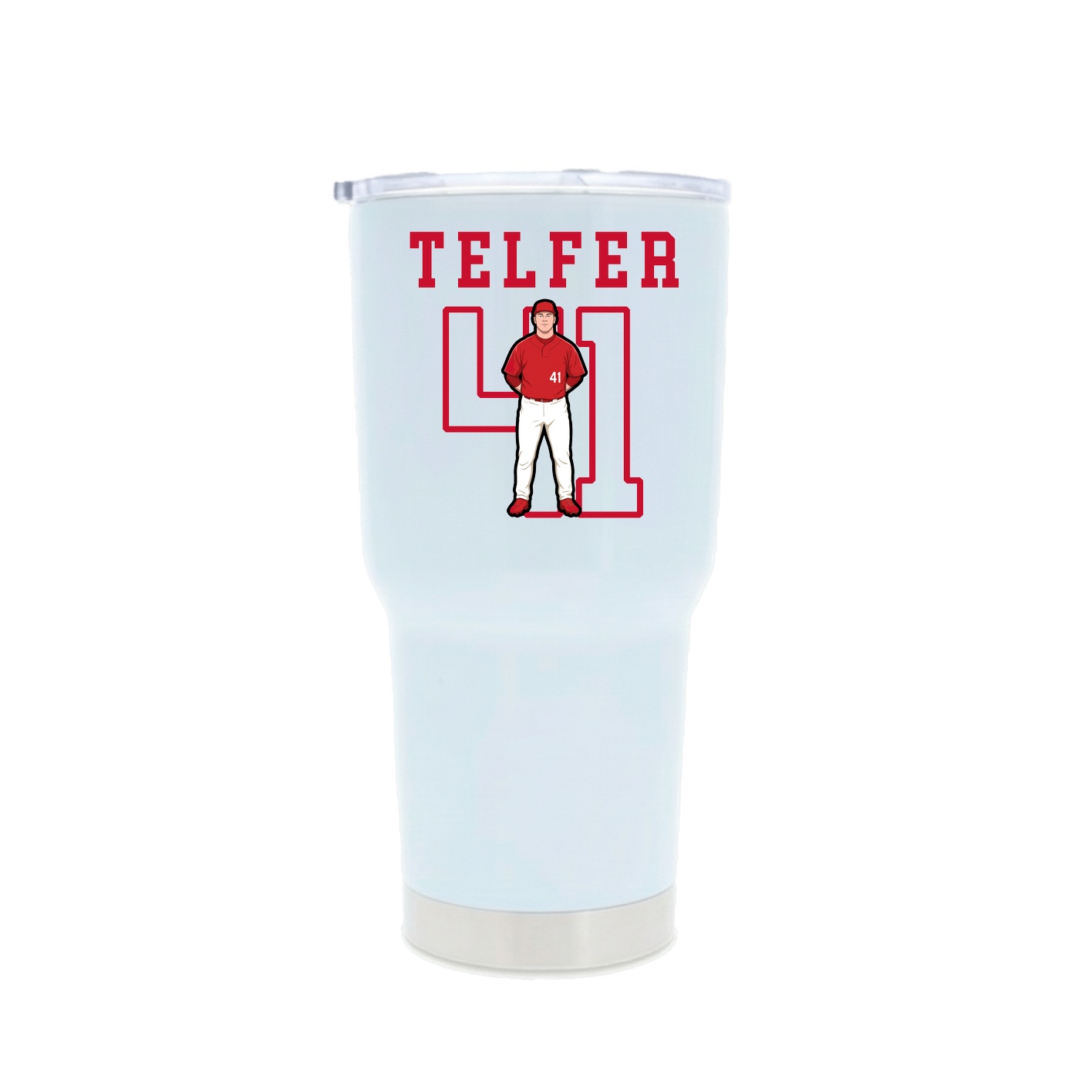 30oz Stainless Steel Tumbler — Shirsey in White