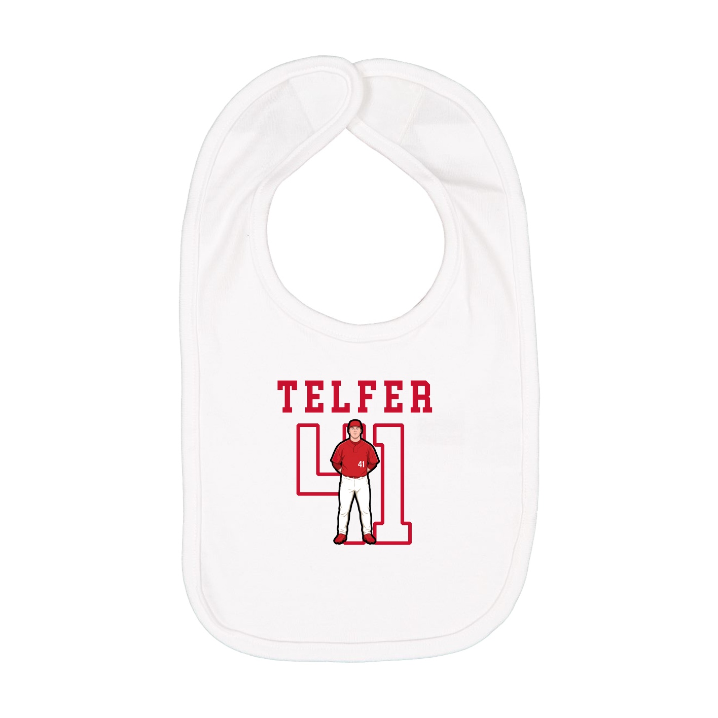 Infant Bib — Shirsey in White