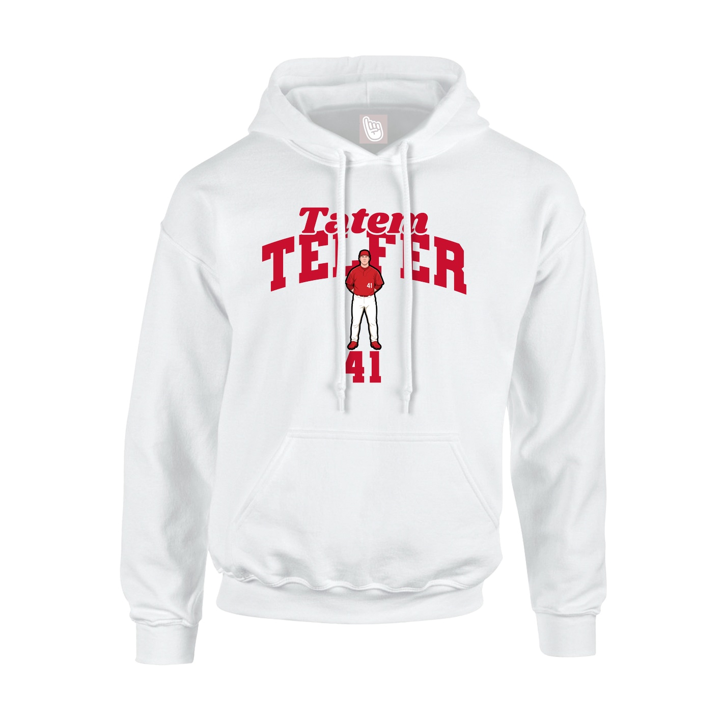 Hoodie — Signature Arch in White
