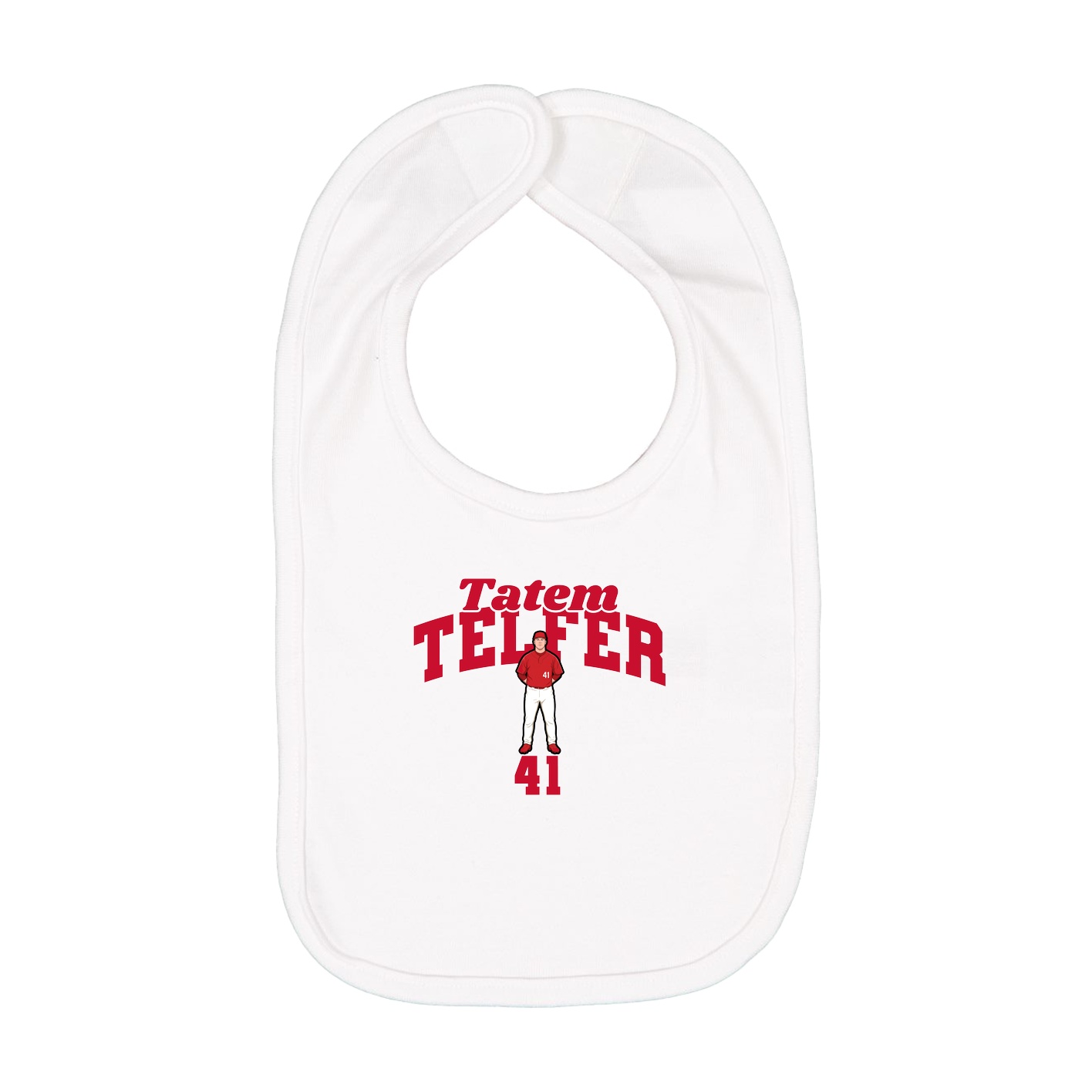 Infant Bib — Signature Arch in White