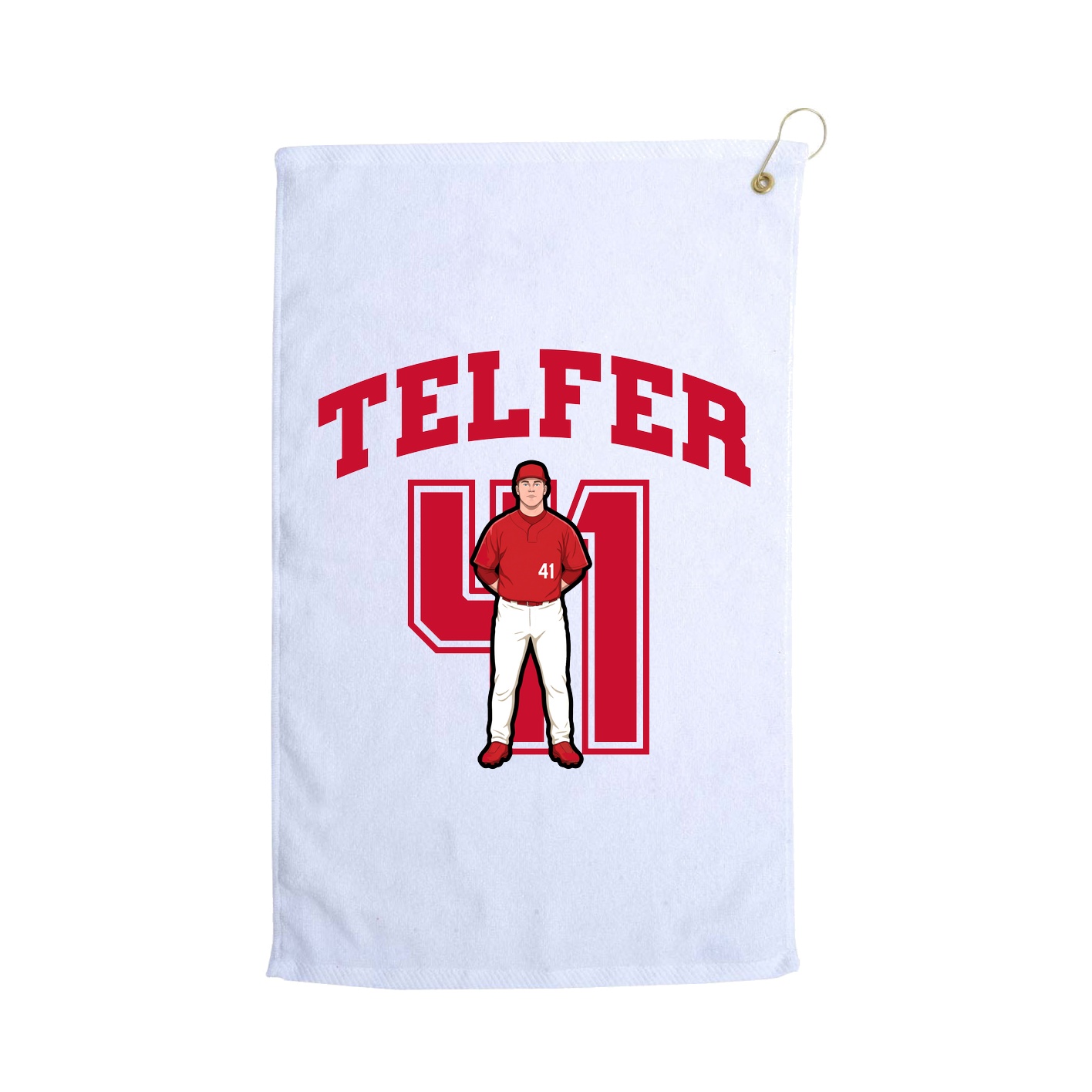Golf Towel — Number in White