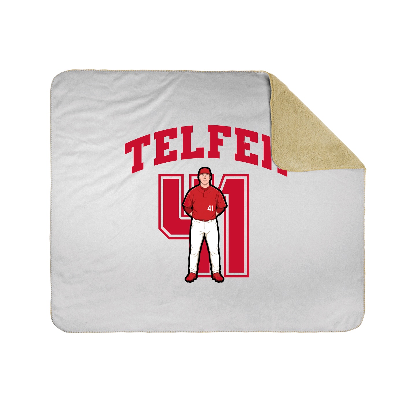 Throw Blanket — Number in White