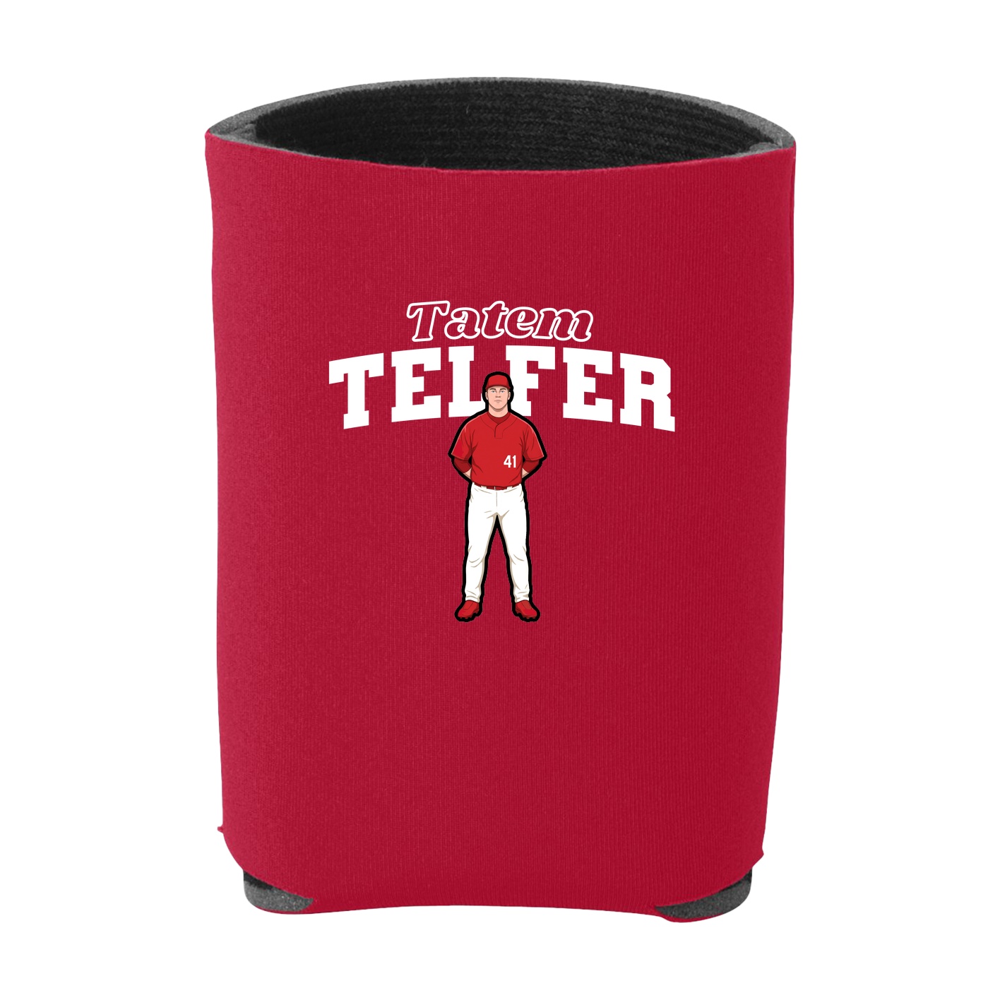 Can Holder — Name Arch in Red