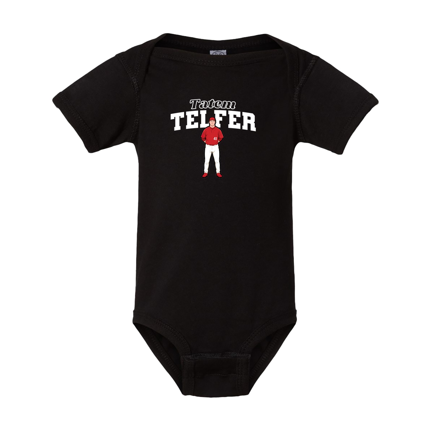 Baby Onesie — Name Arch in Black