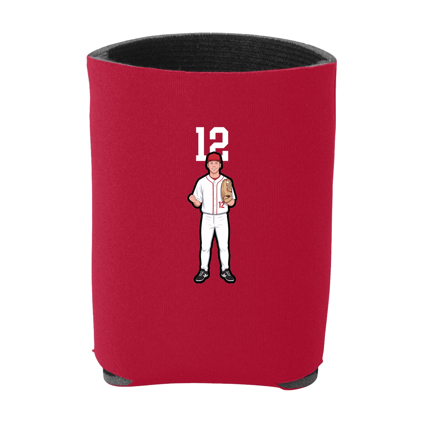 Can Holder — Number Top in Red