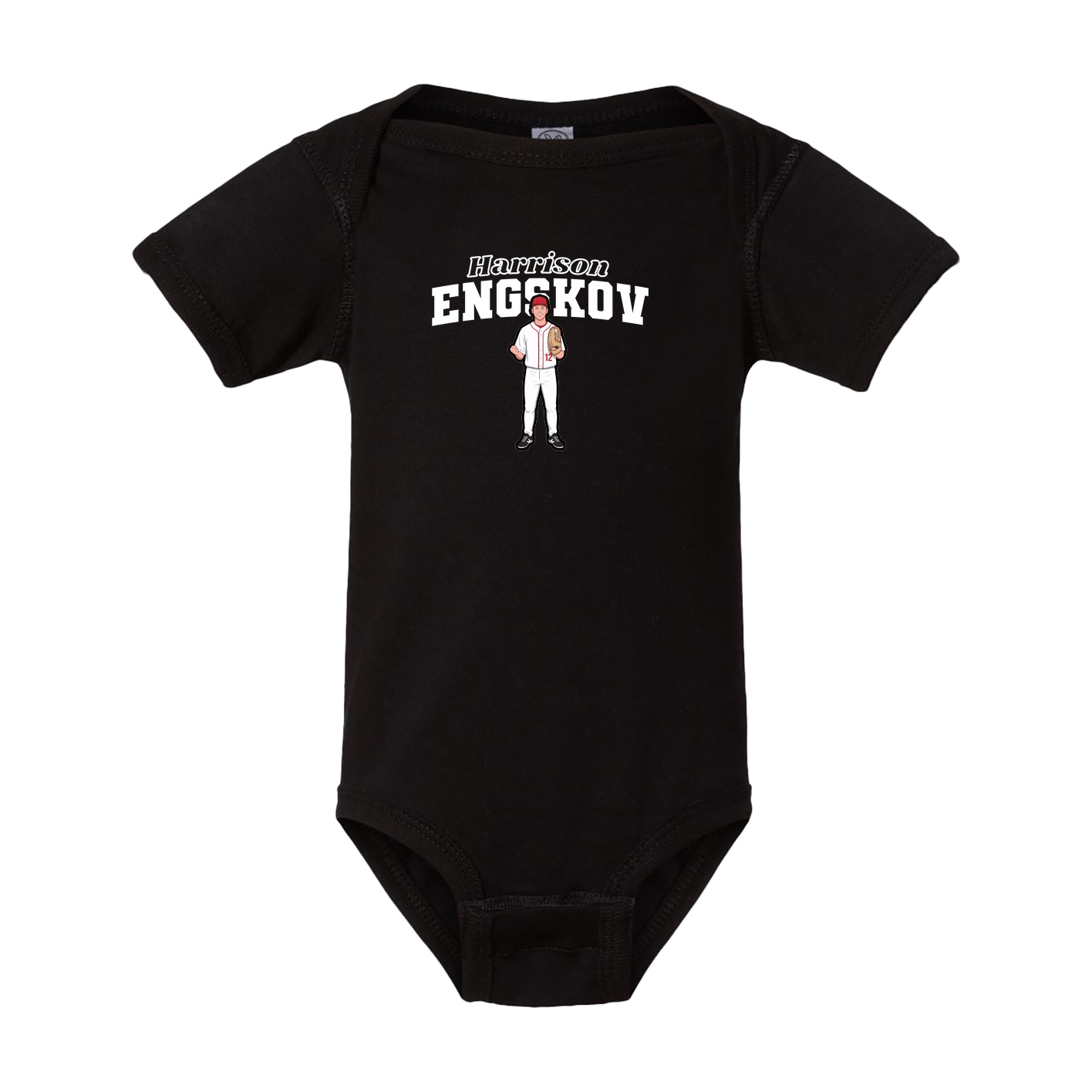 Baby Onesie — Name Arch in Black