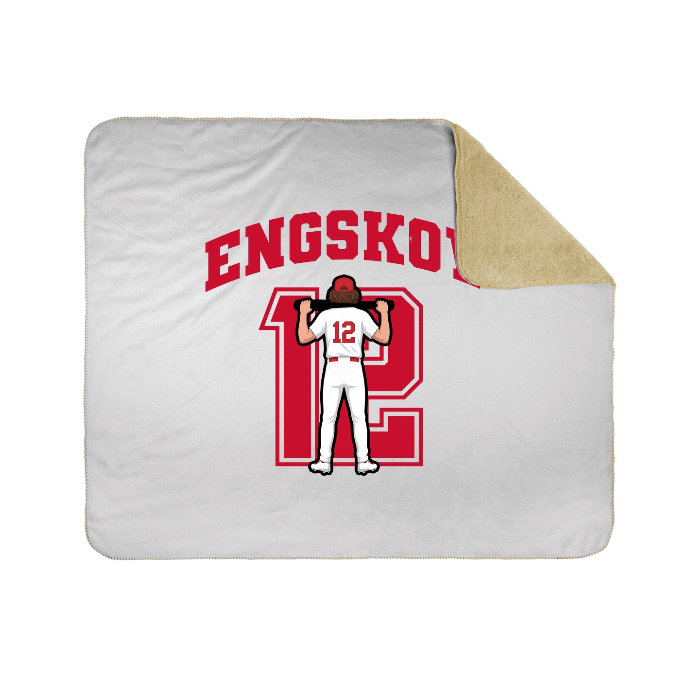 Throw Blanket — Number in White