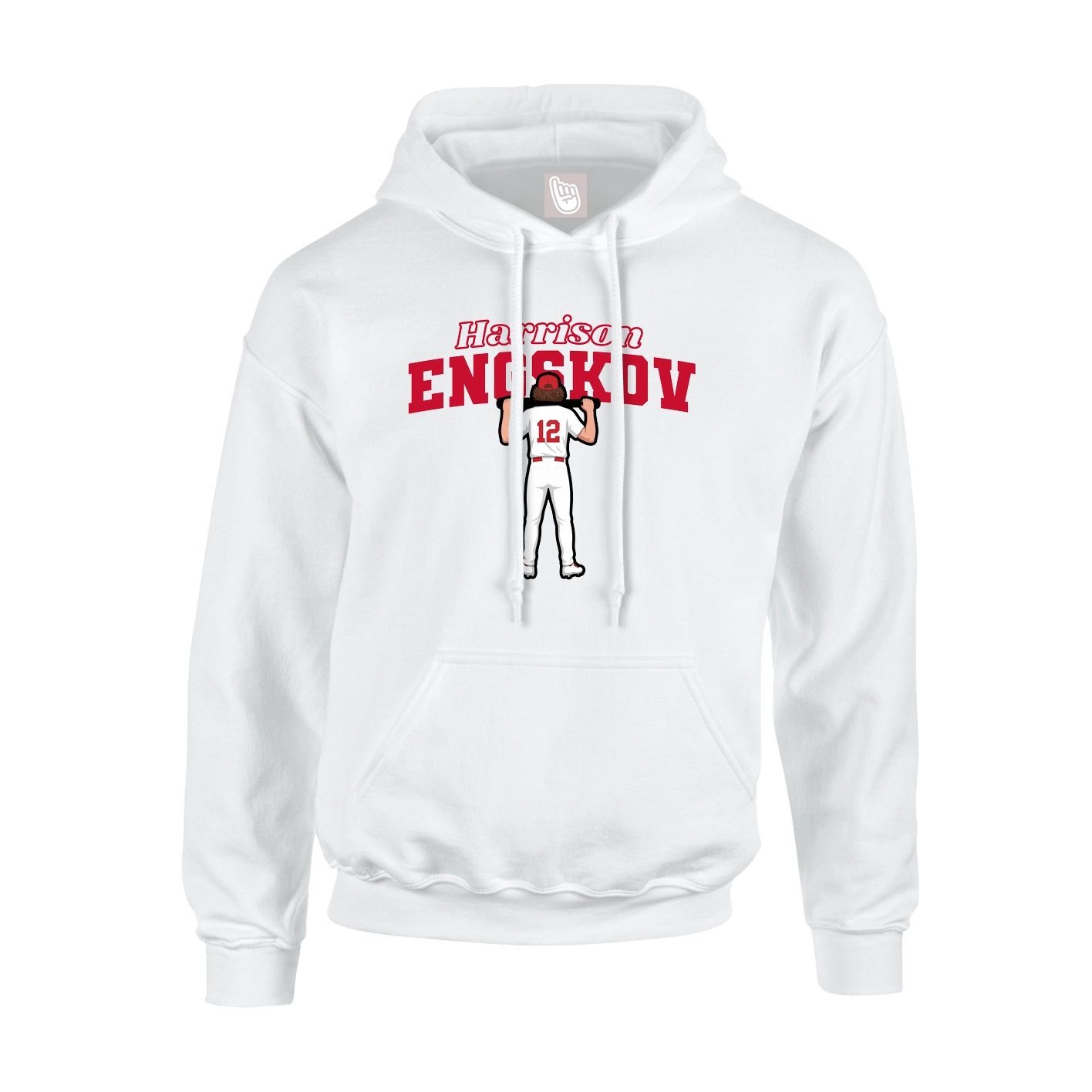 Hoodie — Name Arch in White