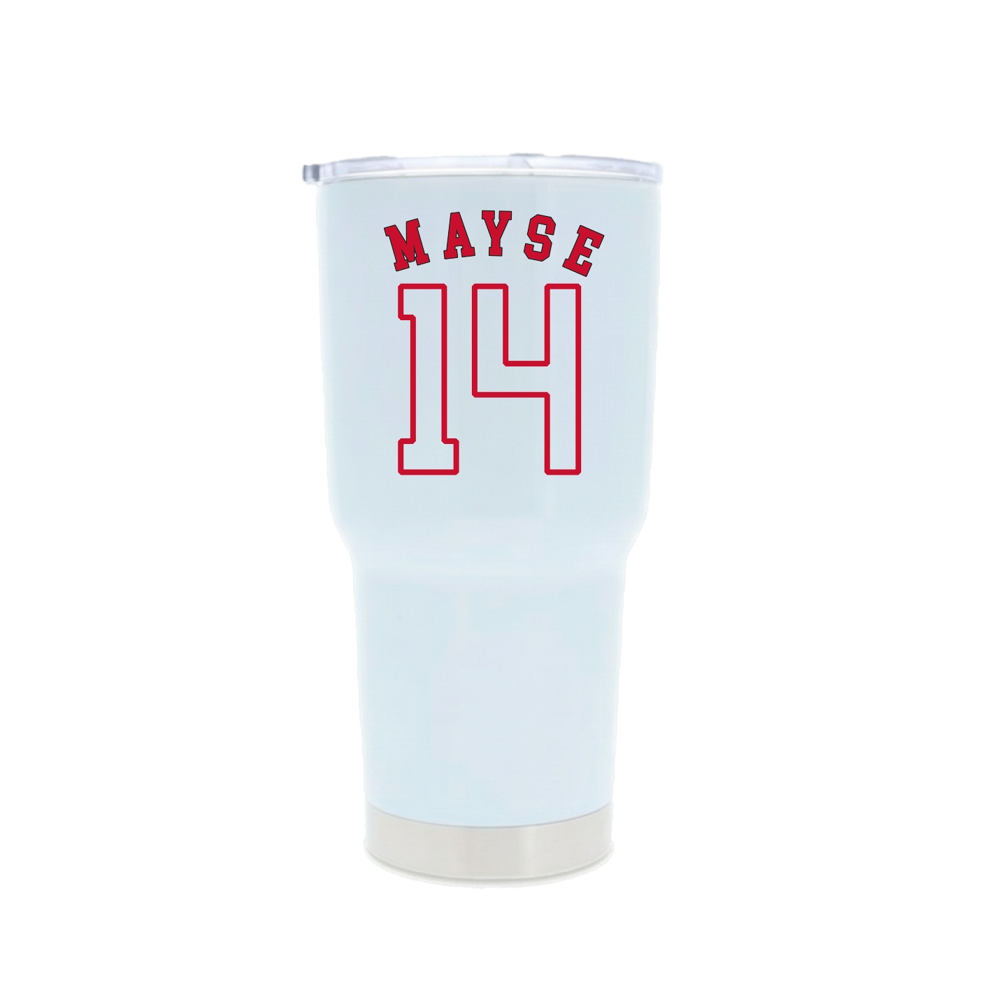 30oz Stainless Steel Tumbler — Shirsey Arch in White