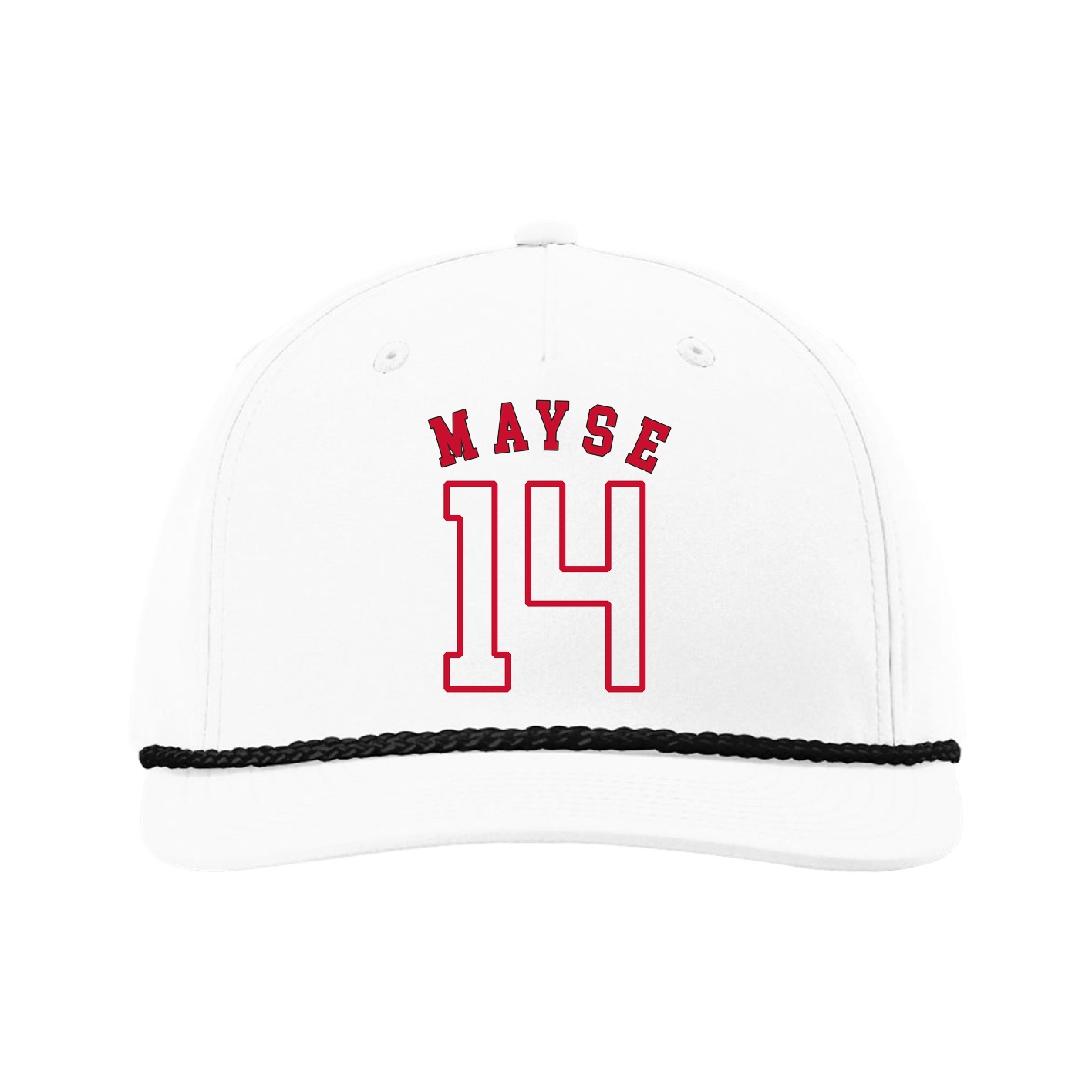 Five-Panel Classic Rope Cap — Shirsey Arch in White