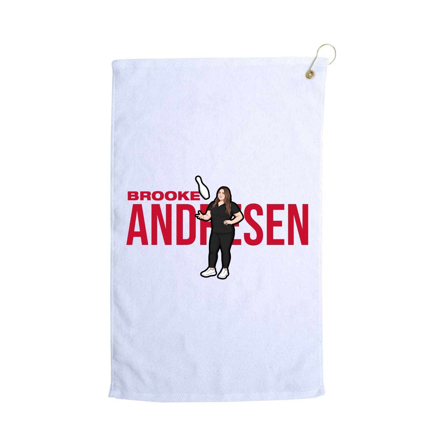 Golf Towel — Player Name in White