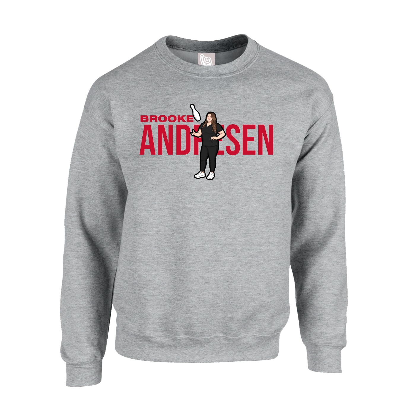 Fleece Crew — Player Name in Grey