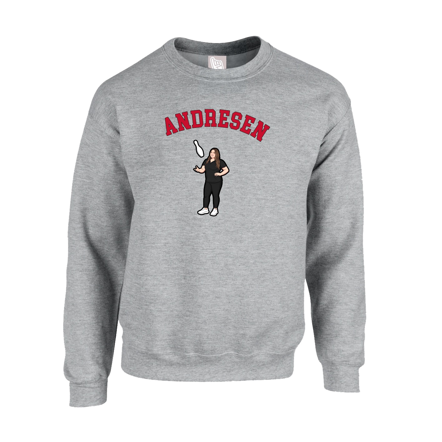 Fleece Crew — Shirsey Arch in Grey