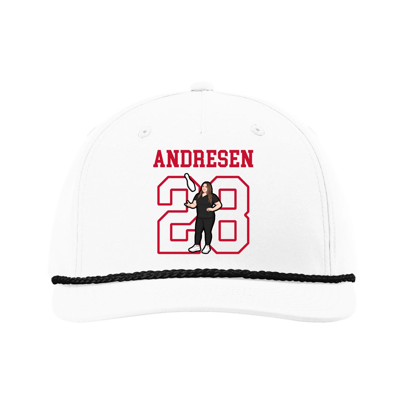 Five-Panel Classic Rope Cap — Shirsey in White