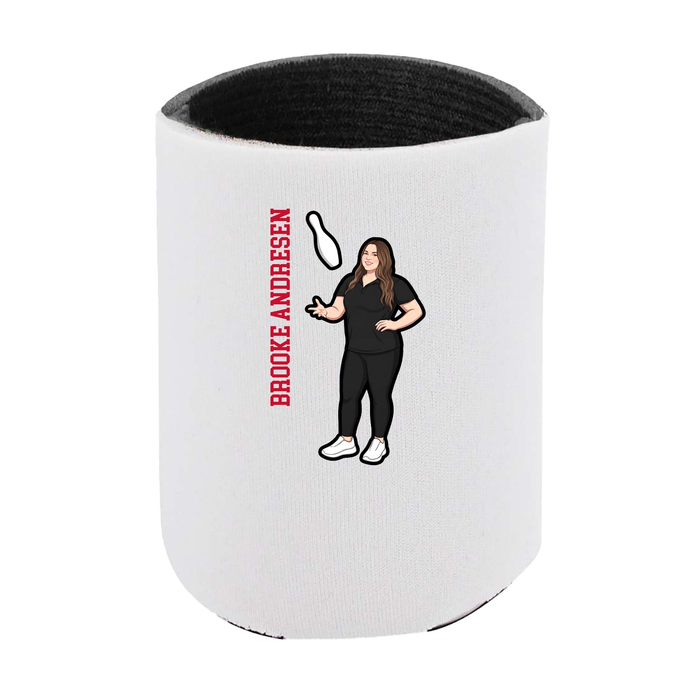 Can Holder — Name Vertical in White