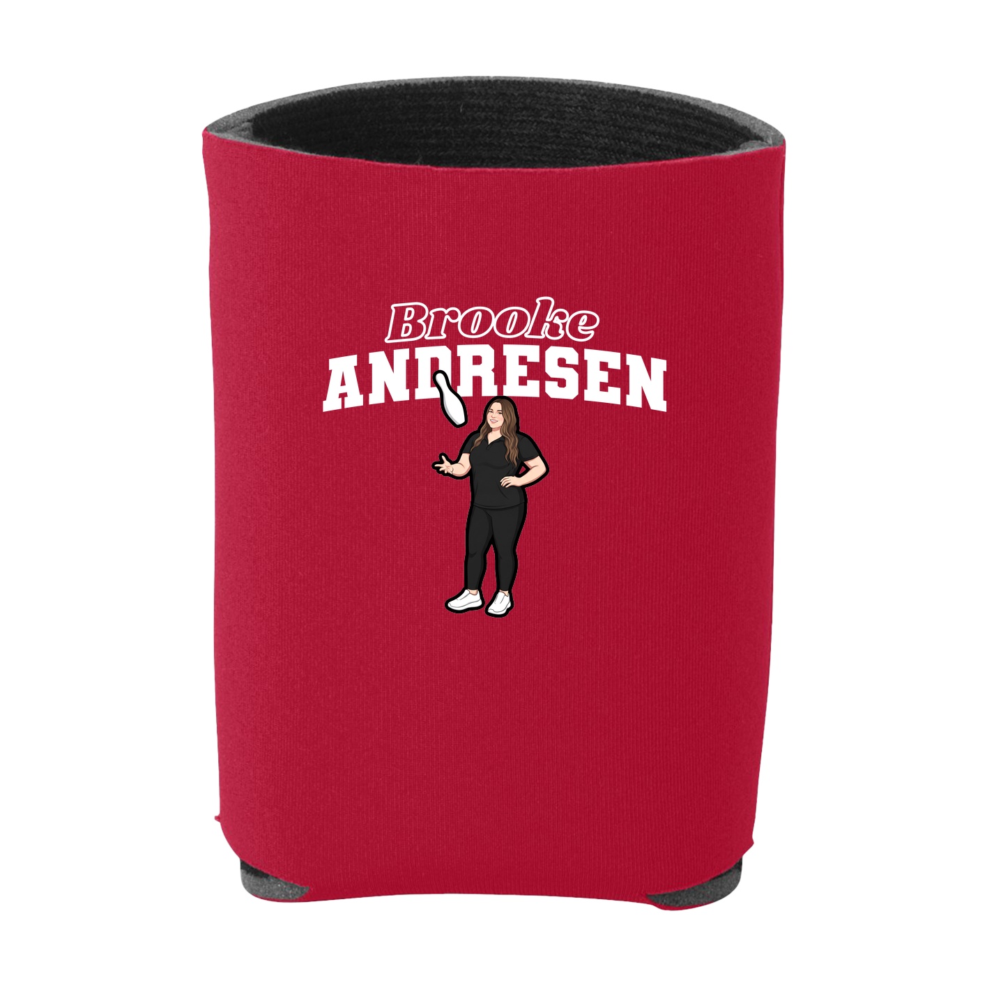 Can Holder — Name Arch in Red