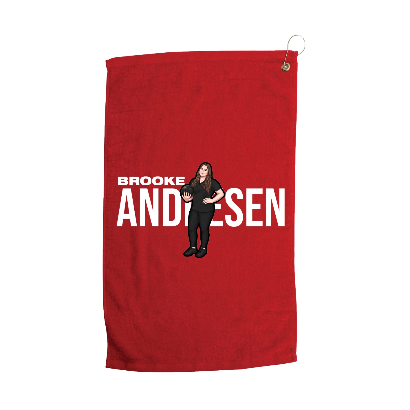 Golf Towel — Player Name in Red
