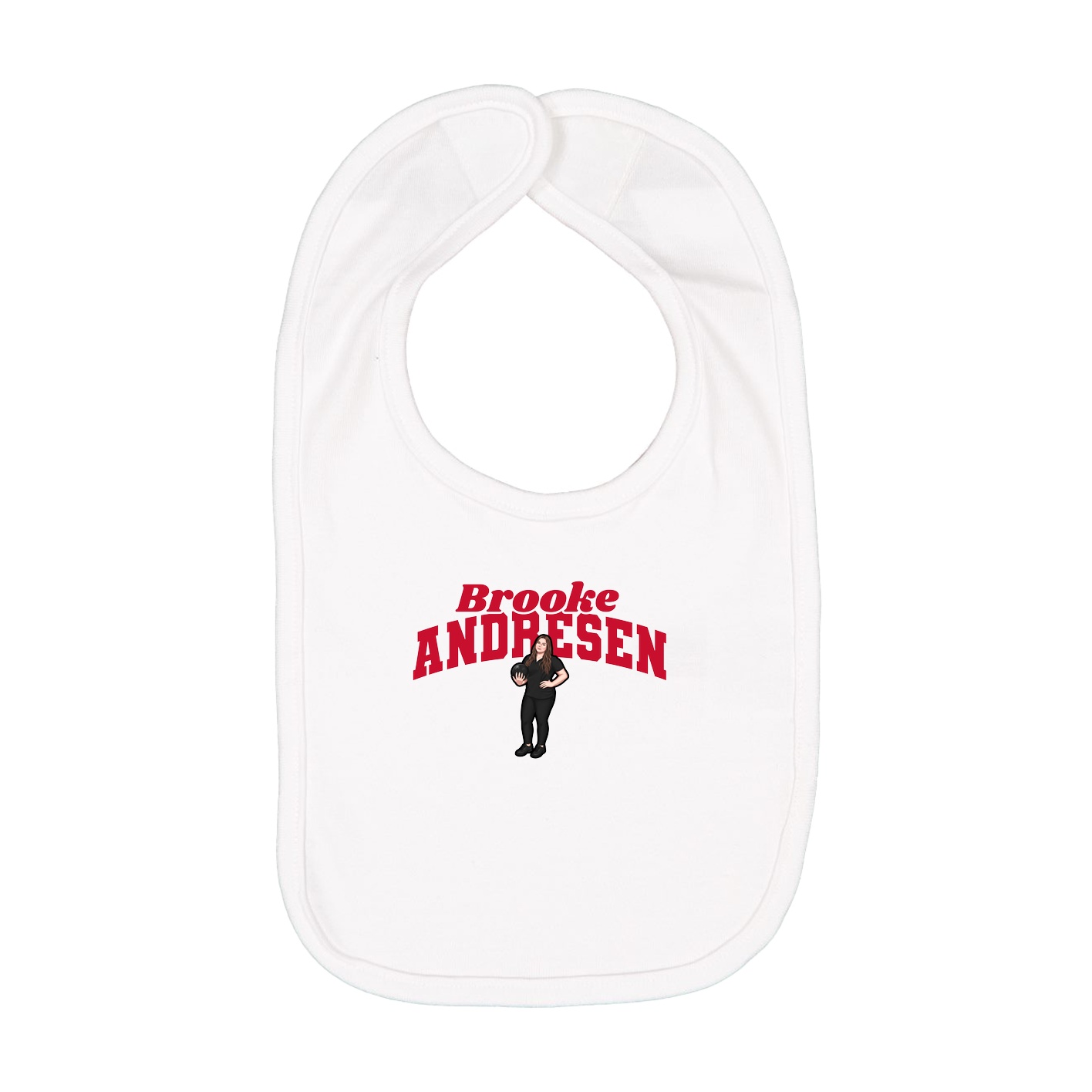 Infant Bib — Signature Arch in White