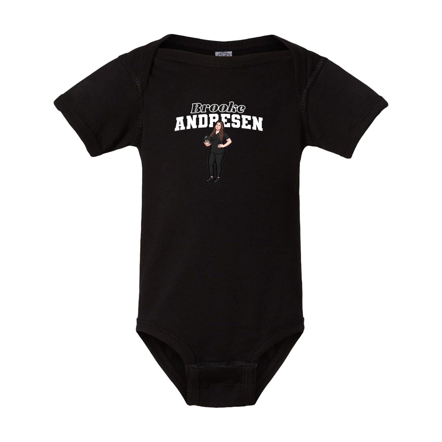 Baby Onesie — Name Arch in Black