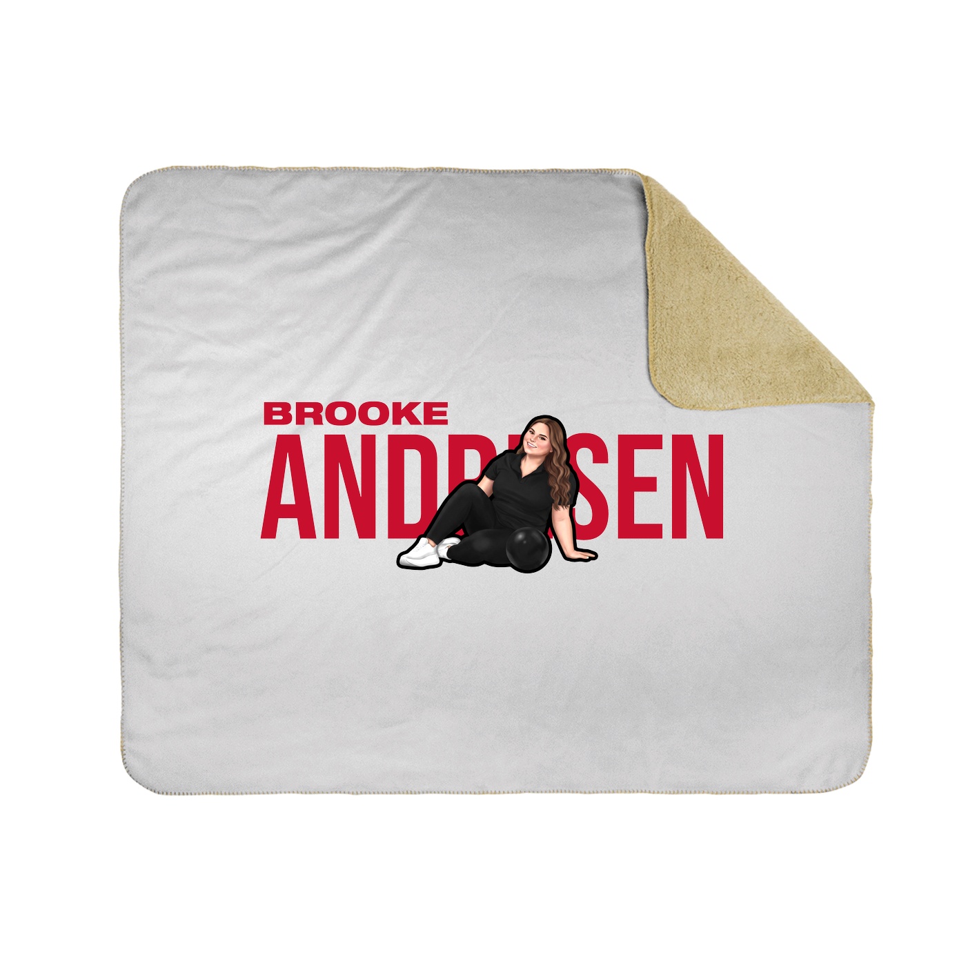 Throw Blanket — Player Name in White
