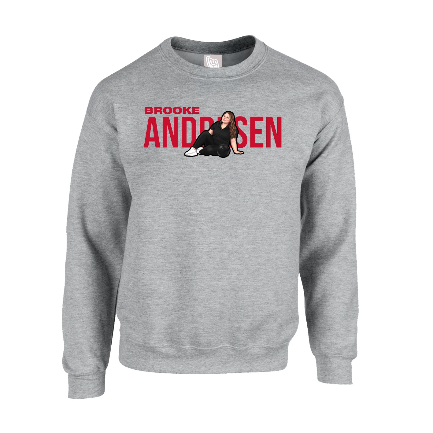 Fleece Crew — Player Name in Grey
