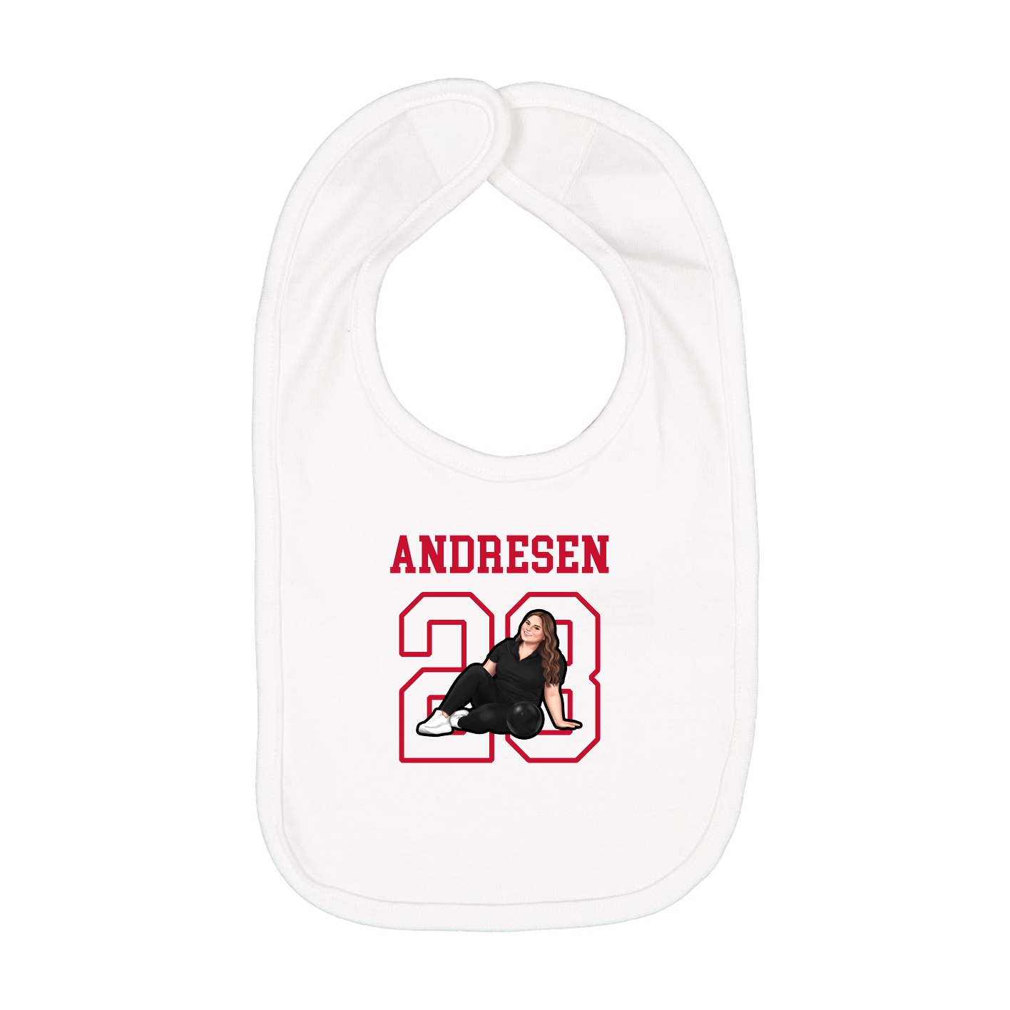 Infant Bib — Shirsey in White