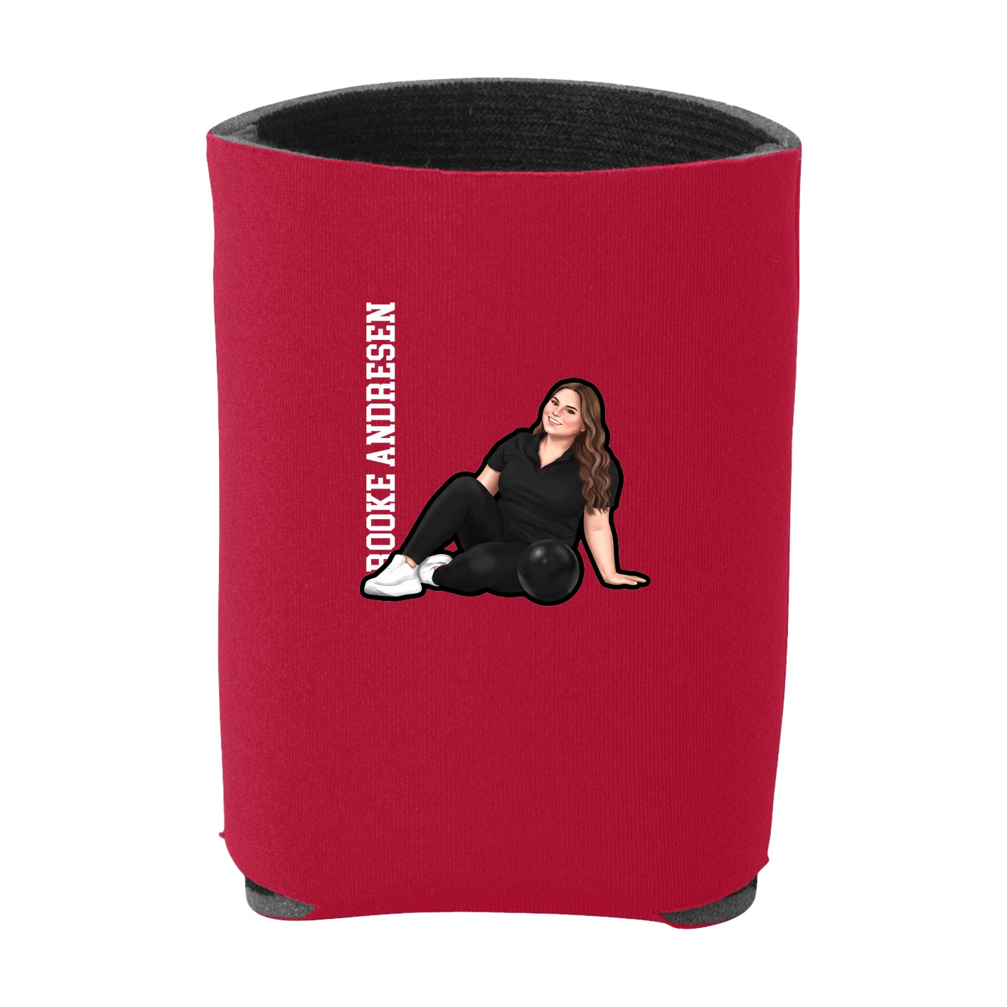 Can Holder — Name Vertical in Red