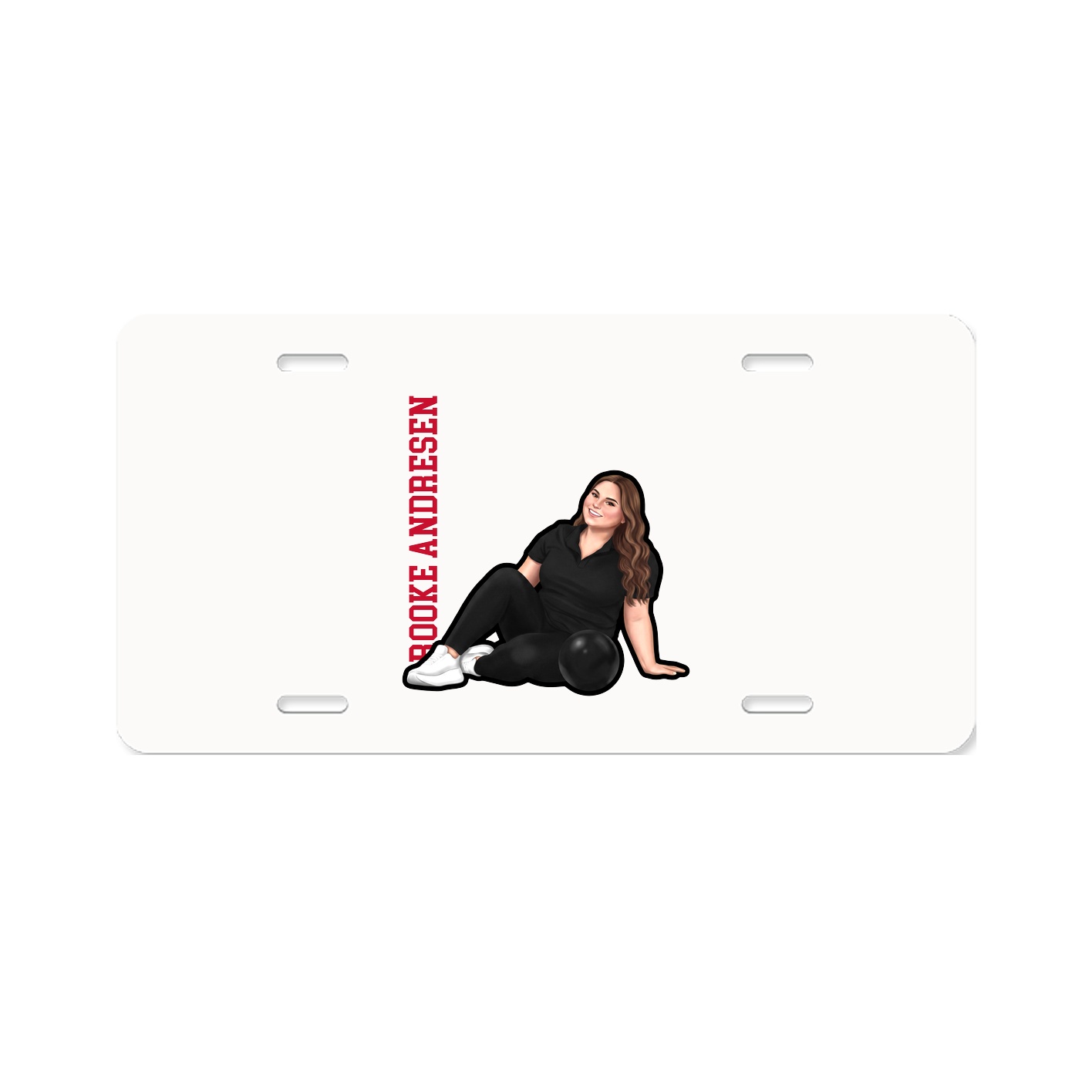 License Plate — Name Vertical in Classic