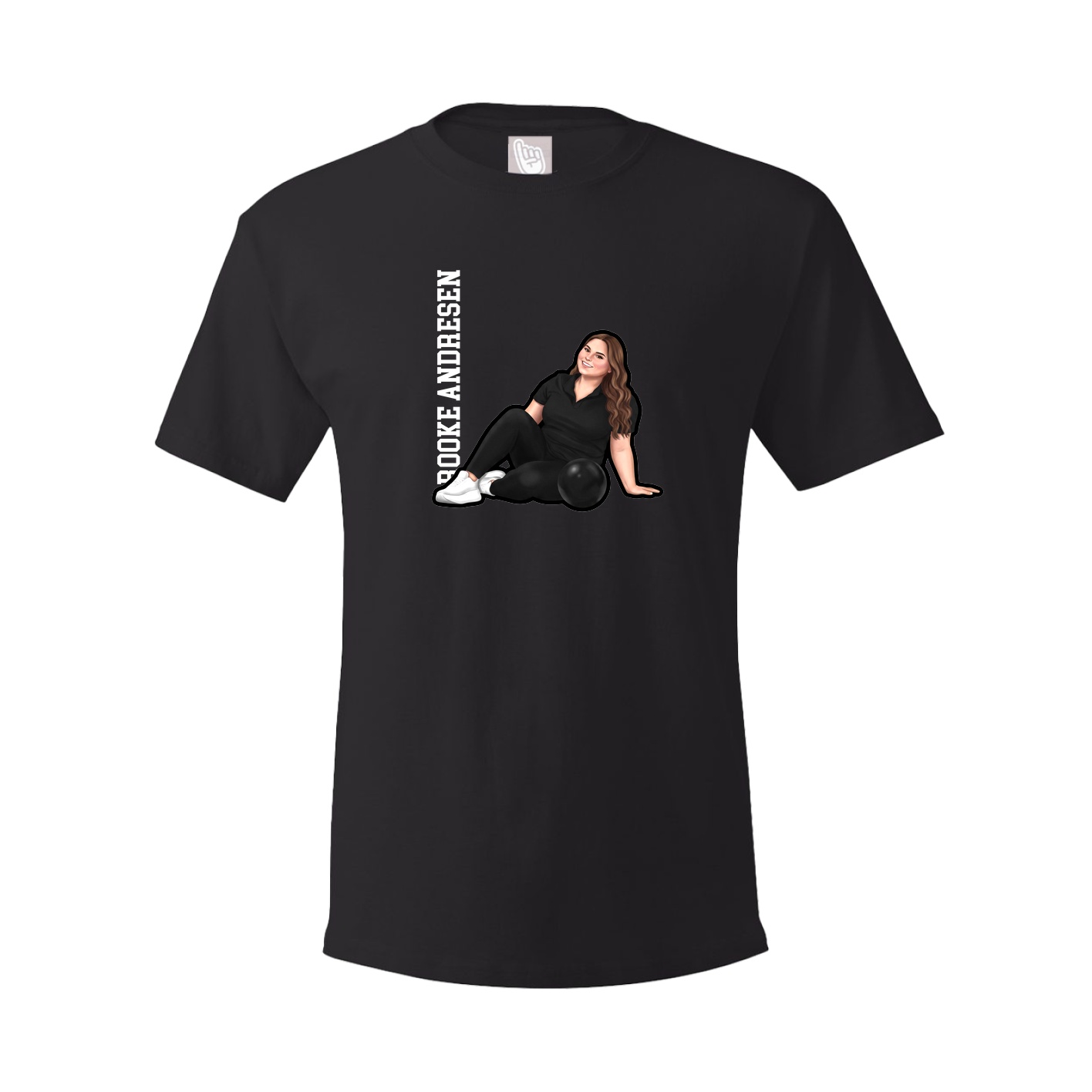 Tee — Name Vertical in Black