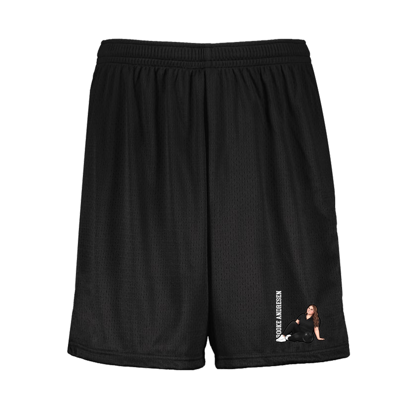 Shorts — Name Vertical in Black