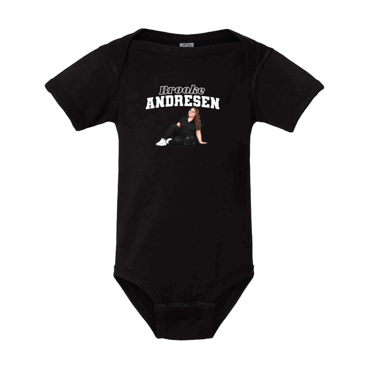 Baby Onesie — Name Arch in Black