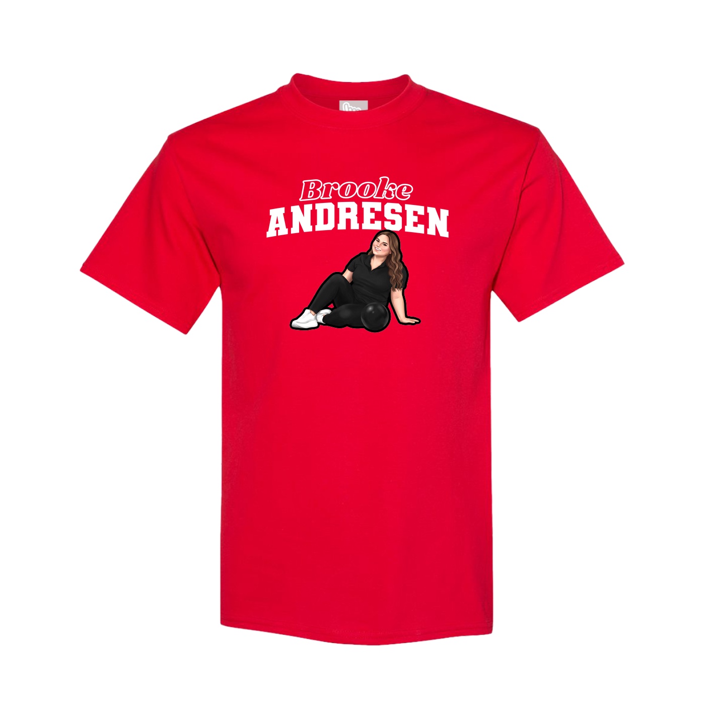 Youth Tee — Name Arch in Red
