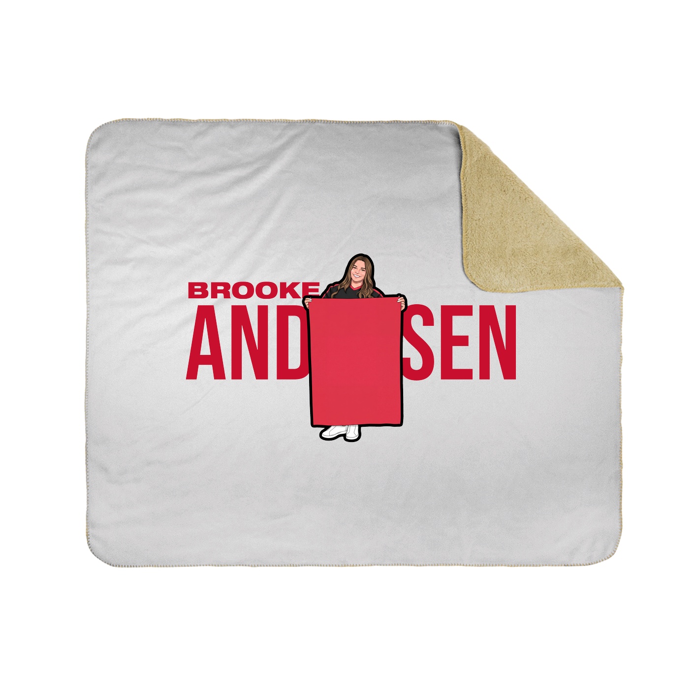 Throw Blanket — Player Name in White