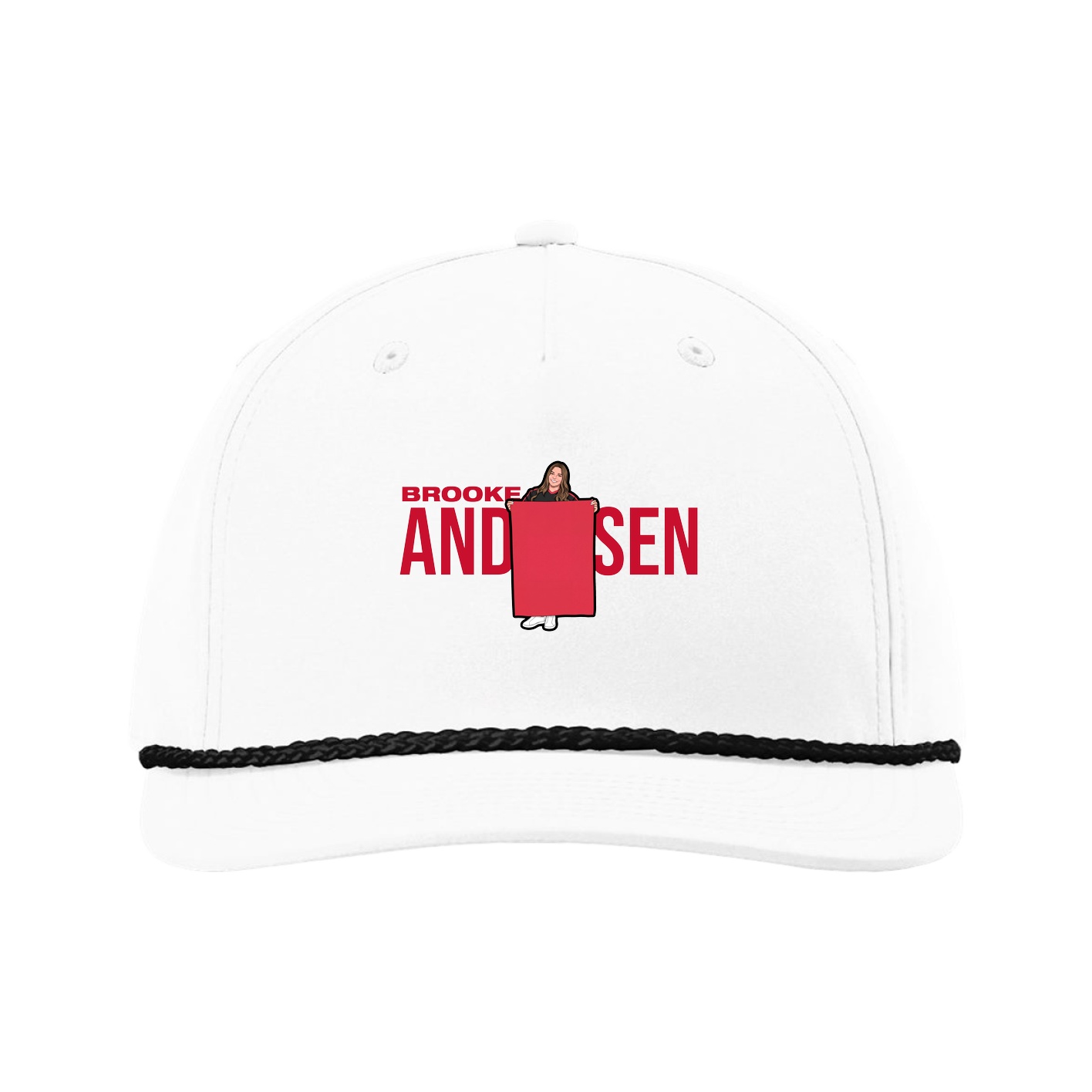 Five-Panel Classic Rope Cap — Player Name in White