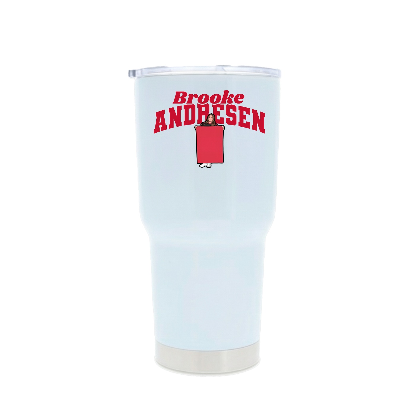 30oz Stainless Steel Tumbler — Signature Arch in White