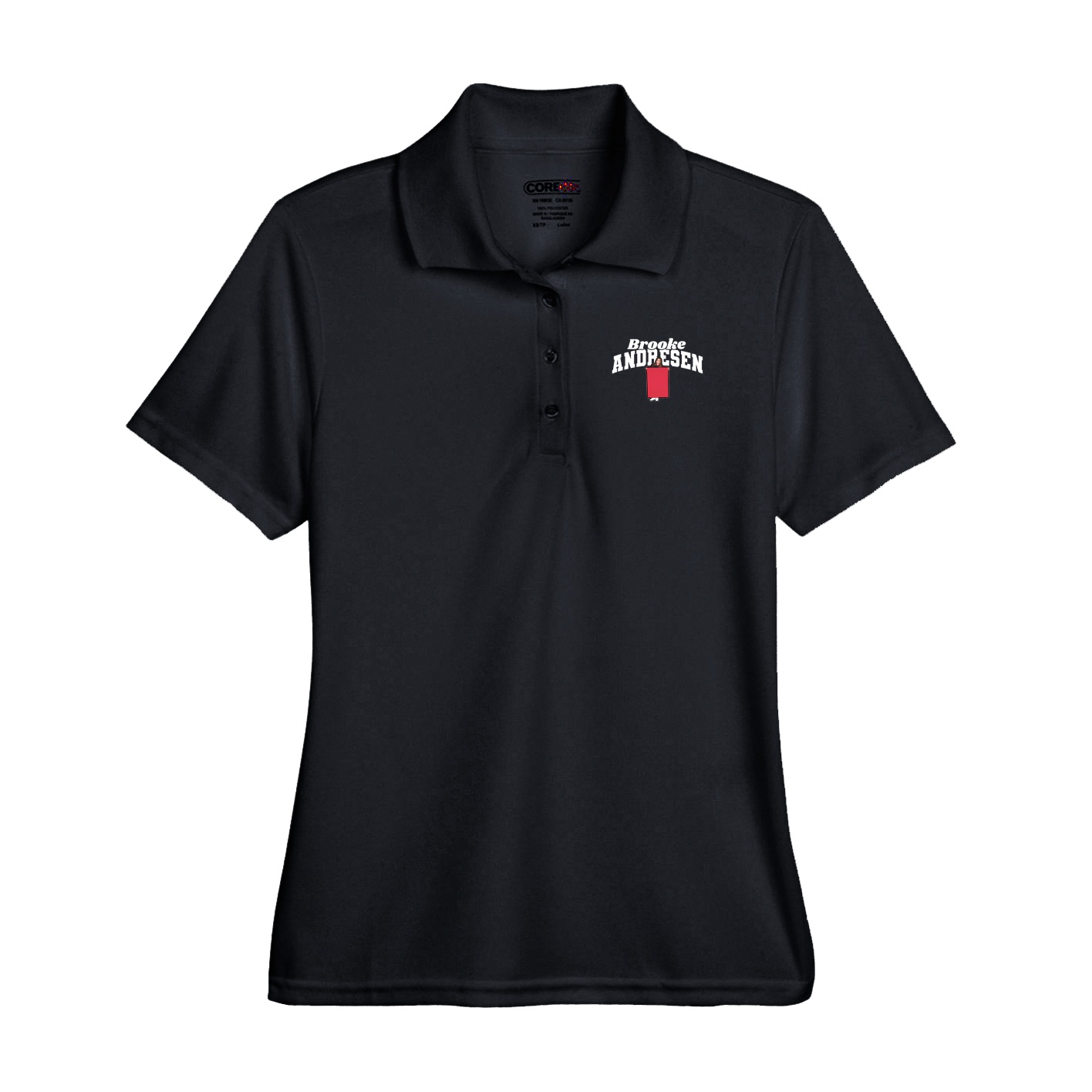 Performance Polo — Signature Arch in Black