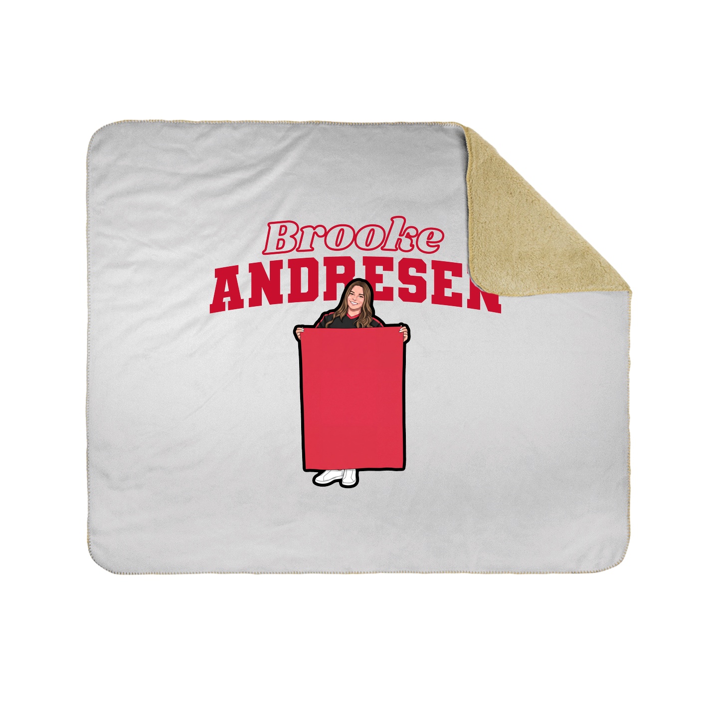 Throw Blanket — Name Arch in White
