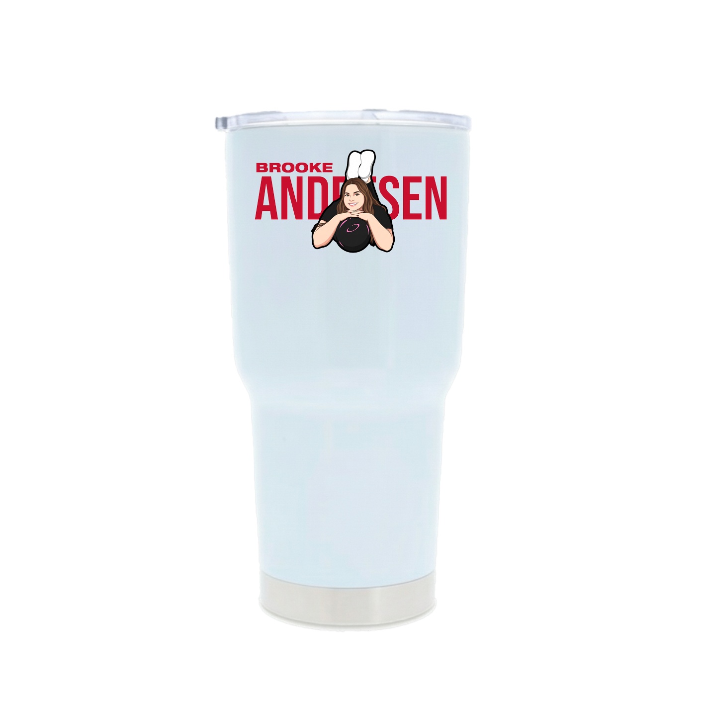 30oz Stainless Steel Tumbler — Player Name in White