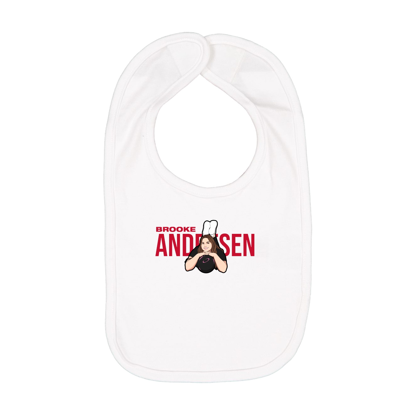 Infant Bib — Player Name in White