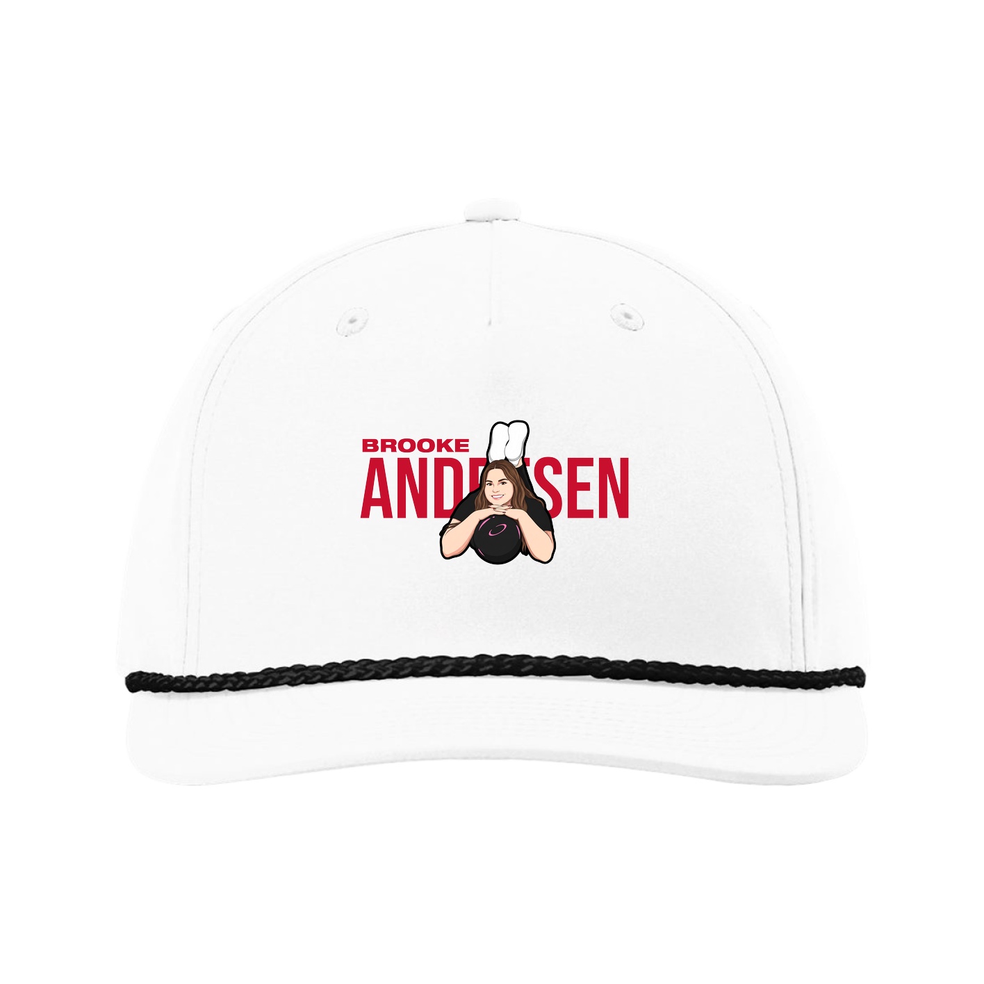 Five-Panel Classic Rope Cap — Player Name in White