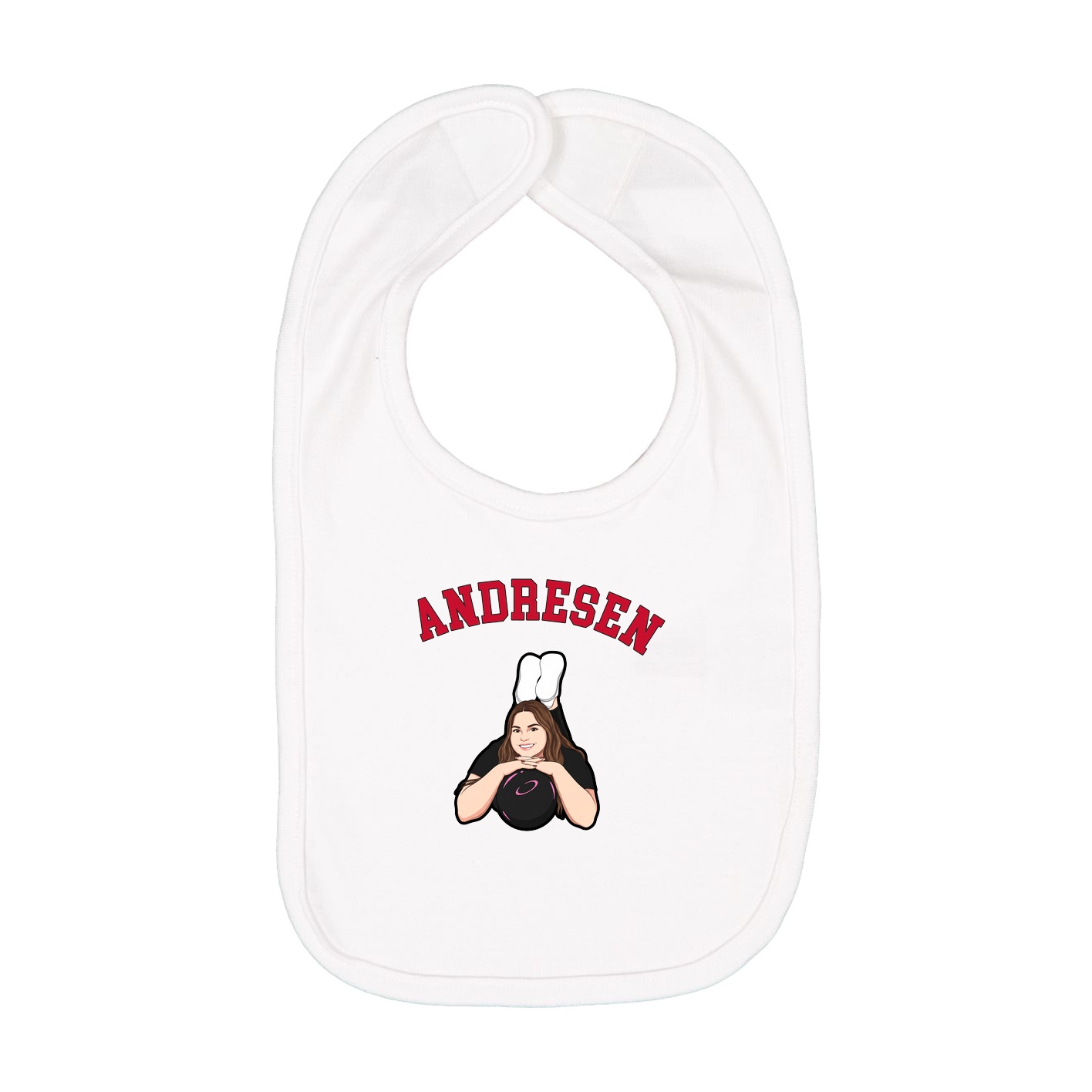 Infant Bib — Shirsey Arch in White
