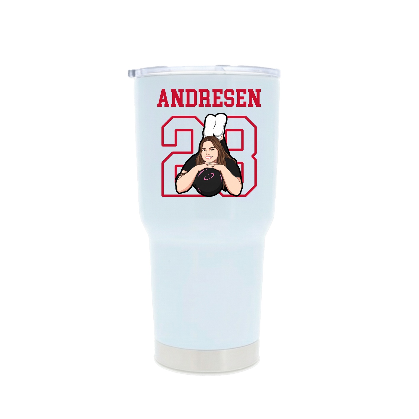 30oz Stainless Steel Tumbler — Shirsey in White