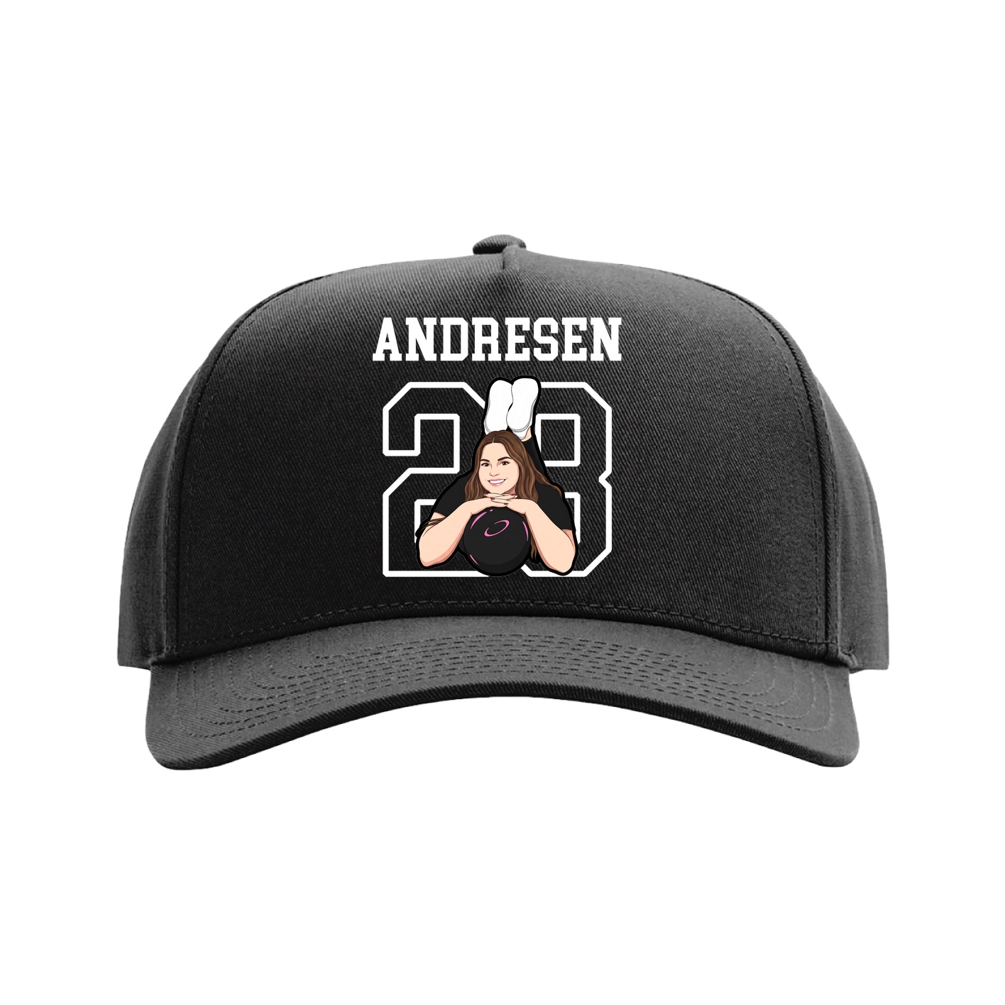 Full Fabric Five-Panel Champ Cap — Shirsey in Black