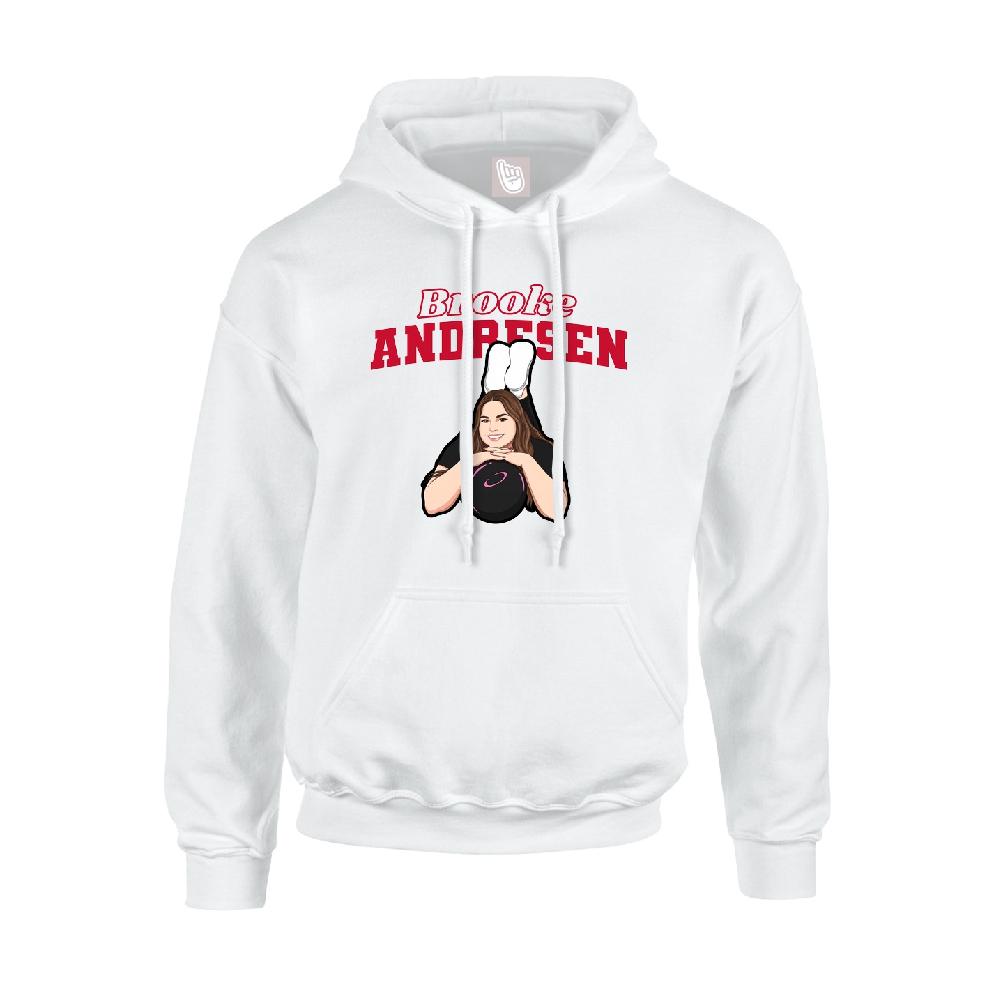 Hoodie — Name Arch in White