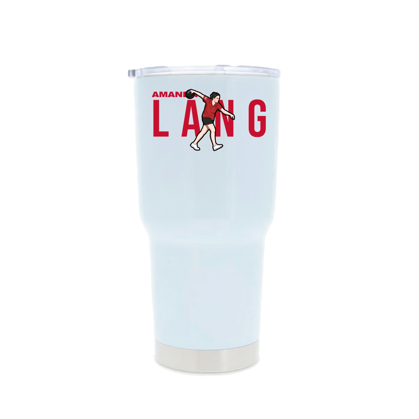 30oz Stainless Steel Tumbler — Player Name in White