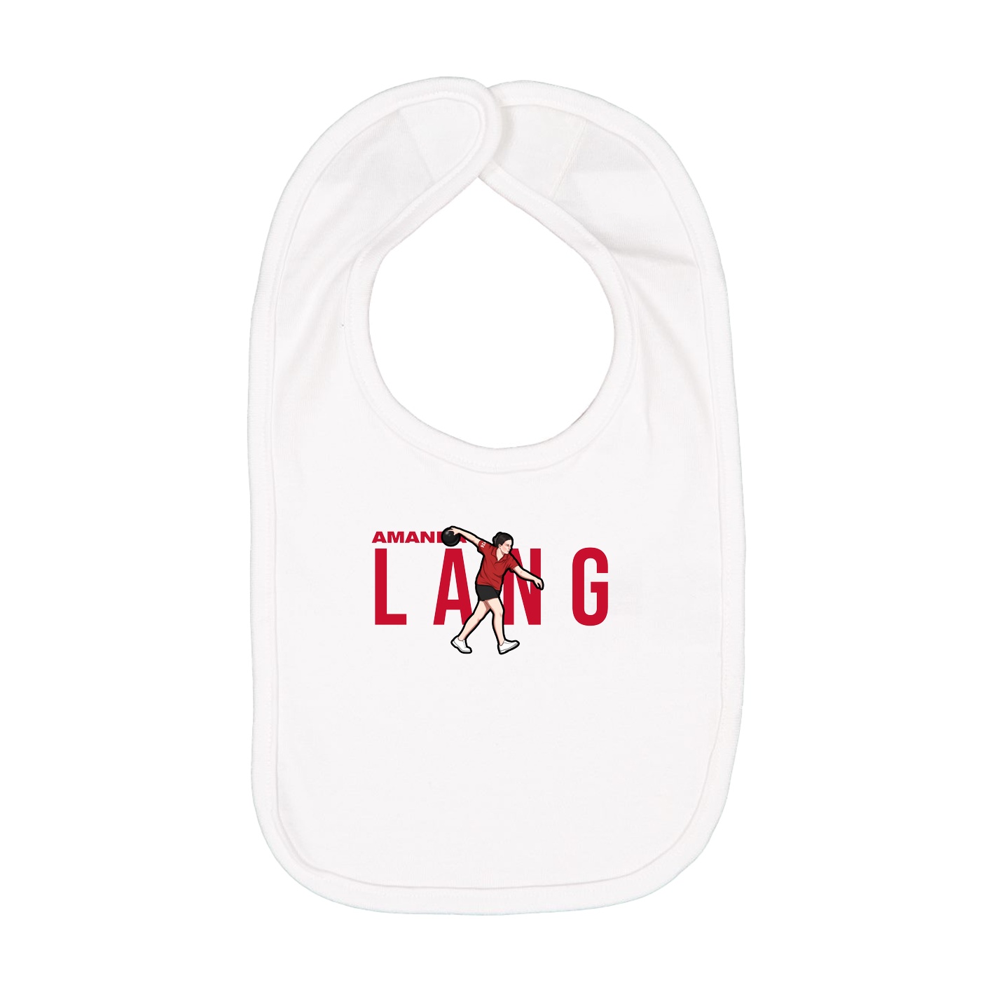 Infant Bib — Player Name in White