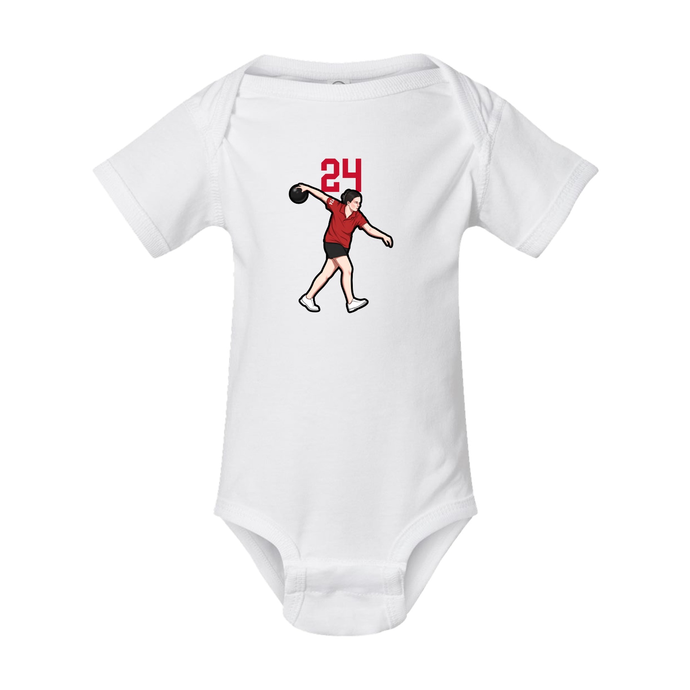 Baby Onesie — Number Top in White